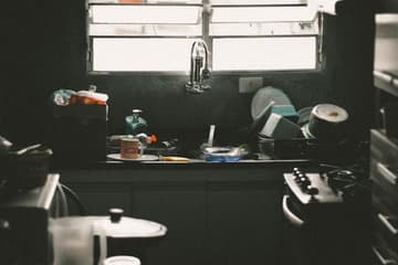 Messy kitchen sink